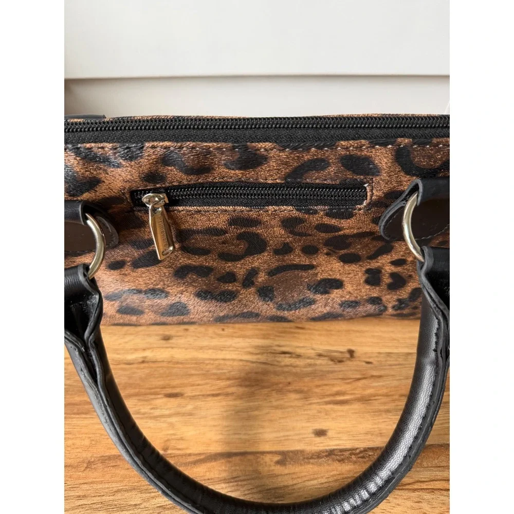 Primeware Leopard Print Insulated Wine Tote Bag Thermal Beverage Carrier Brown
